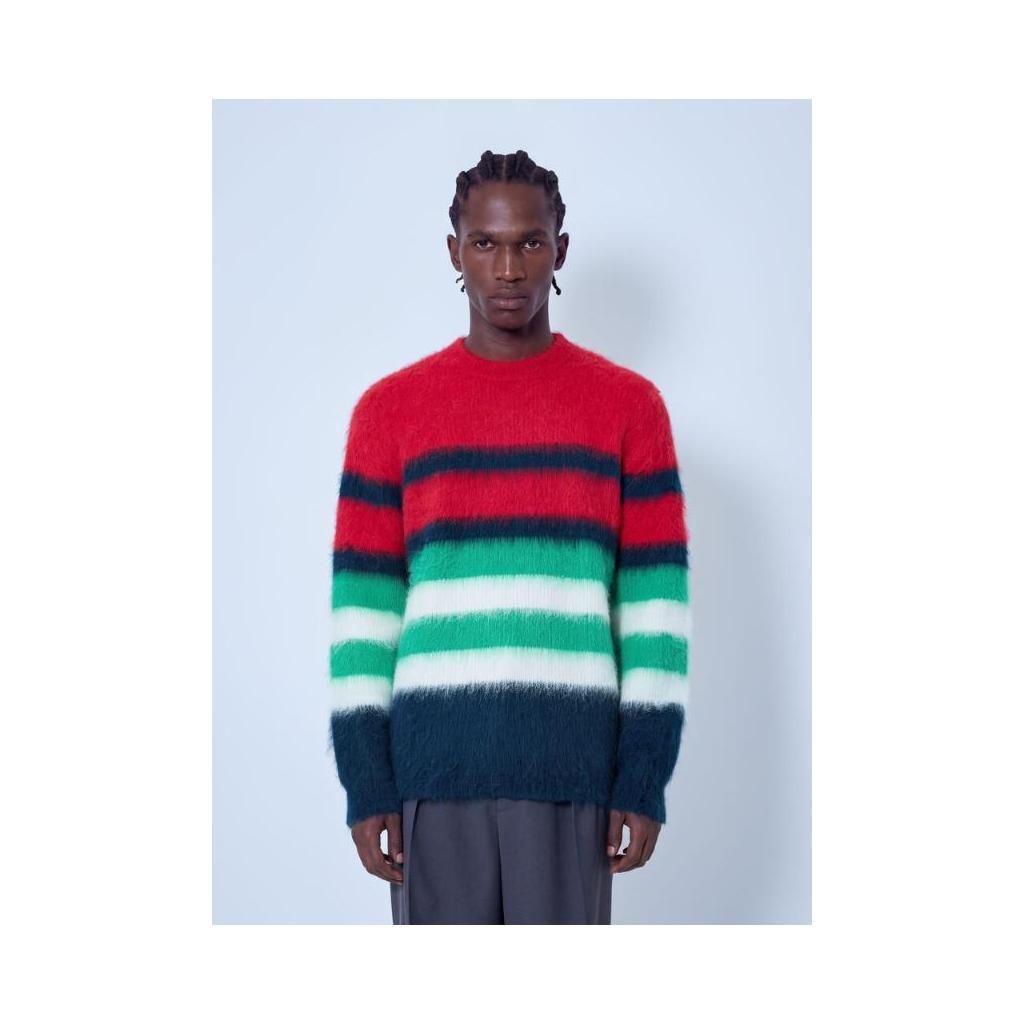 라코스테 라코스테 남성 Runway Striped Brushed Alpaca Blend Pique Sweater AG865 OP DD9J TP877971887