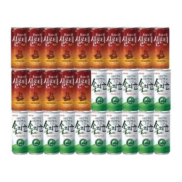 [셀러허브 식품] 솔의눈 240ml 15캔 + 실론티 240ml 15캔 / 총 30캔