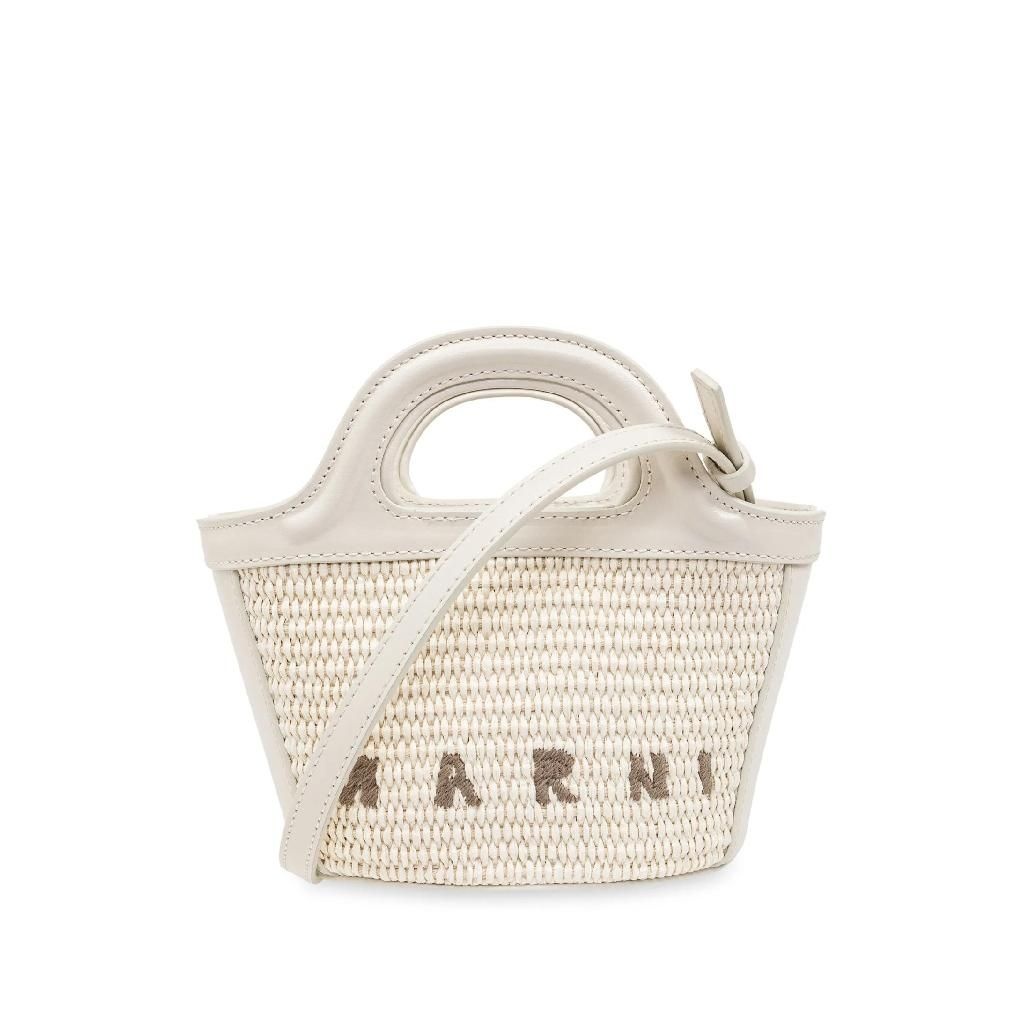 마르니 마르니 Tropicalia micro bag in leather and raffia effect fabric 12001460027656 TP724237717