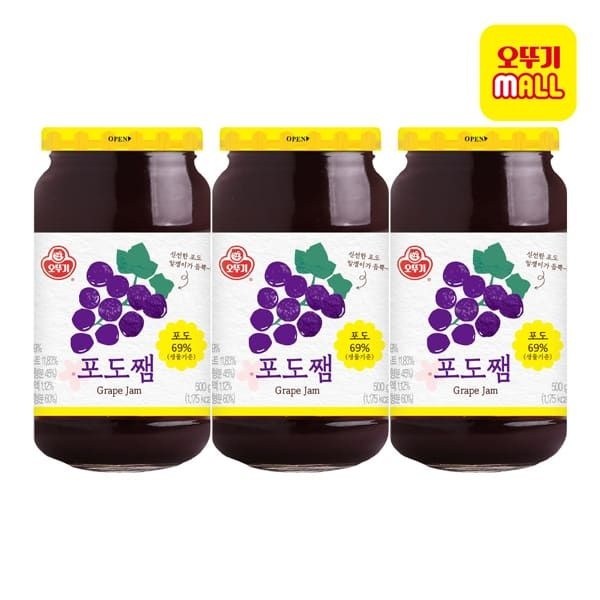 오뚜기 (현대Hmall) [오뚜기] 포도쨈 500g 3개
