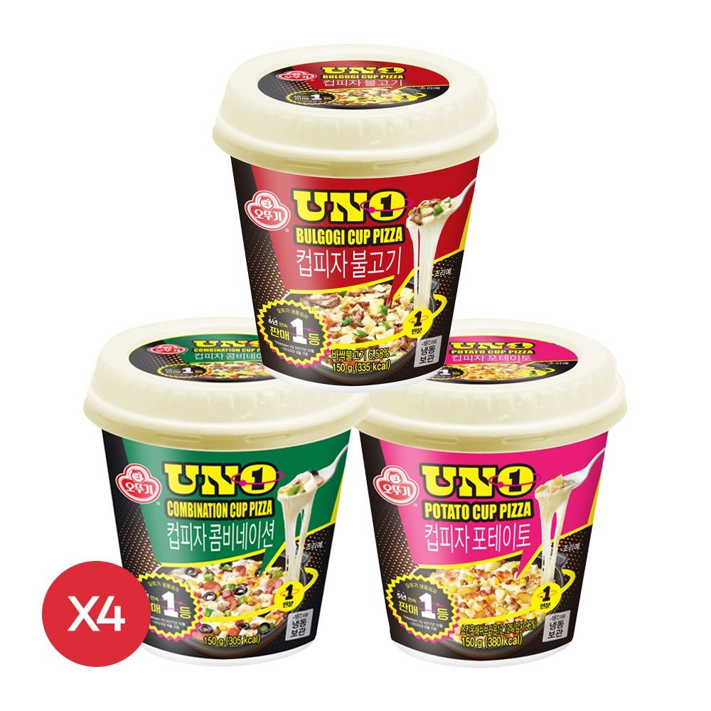 오뚜기 오뚜기 UNO 떠먹는 컵피자 불고기+콤비네이션+포테이토 각 4개 총 12개 외 3종