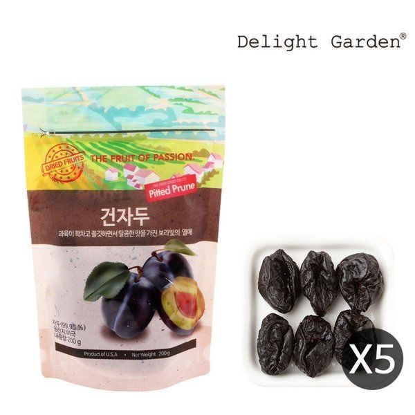 딜라잇가든 건조과일 프룬(건자두) 200g x 5
