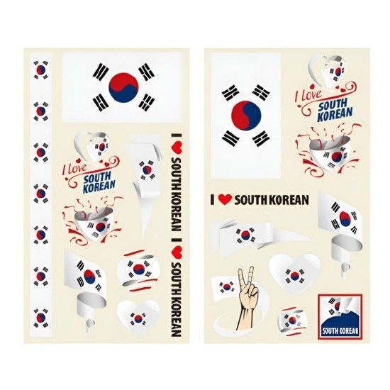 (BBT4) 대한민국 화이팅 응원타투 월드컵응원 코리아화이팅 대한민국 김민재