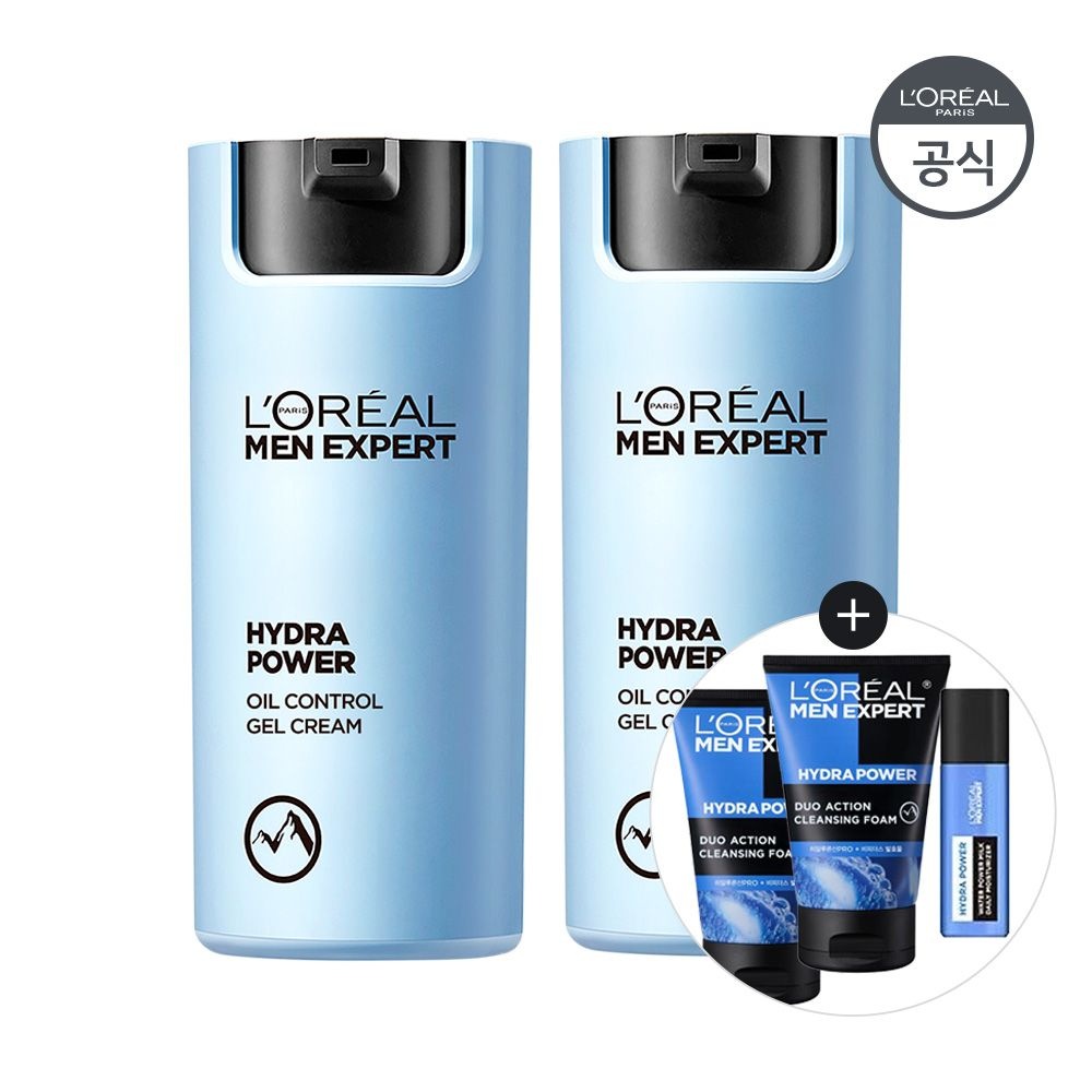 맨 이드라파워 오일 프리 올인원 50ml 2개 [증정]맨 아쿠아 폼 50ml 2개+맨 올인원 랜덤 22ml