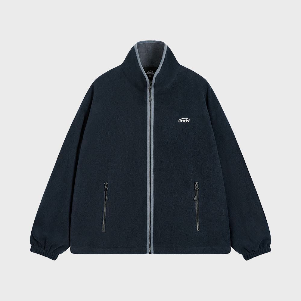 NEW LOGO FLEECE JACKET-NAVY