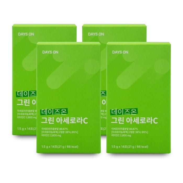 [오늘출발] [데이즈온] 데이즈온 그린 아세로라C 1.5g x 14포 X 4박스 I SH