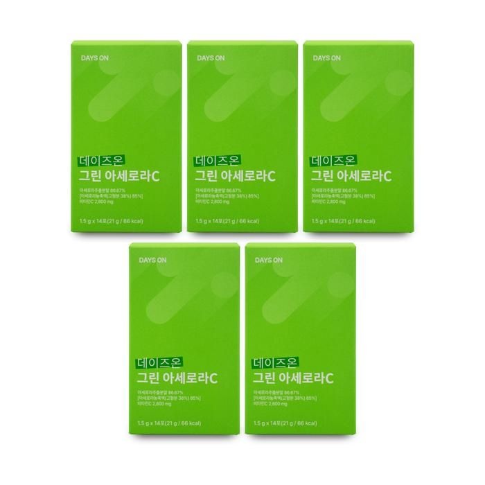[오늘출발] [데이즈온] 데이즈온 그린 아세로라C 1.5g x 14포 X 5박스 I SH