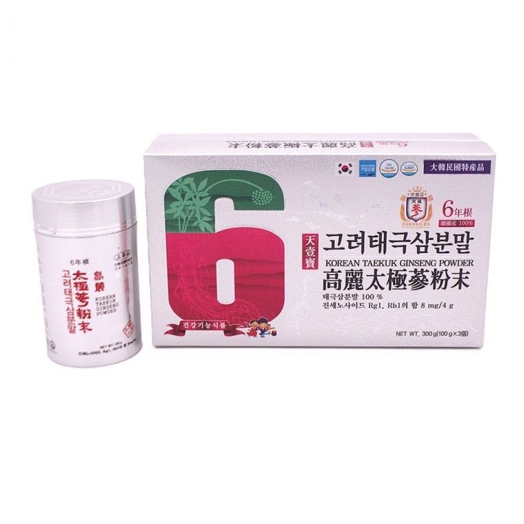 (주)화인내츄럴 도매특가  고급 6년근 고려태극삼분말100% 100g x 3병 (300g)  쇼핑백포함 선물용 추석 설선물