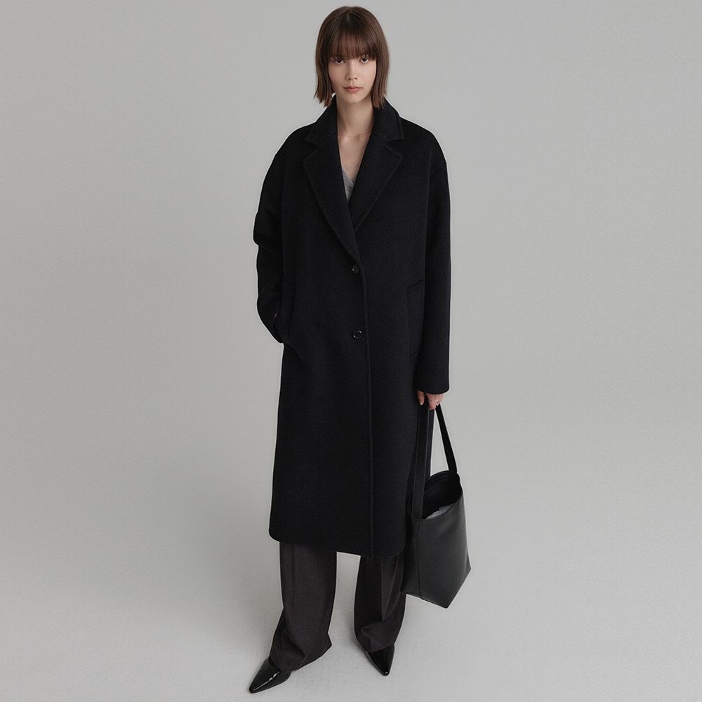 [룩캐스트]조니 울 싱글 코트_블랙 / JONNY WOOL SINGLE COAT_BLACK