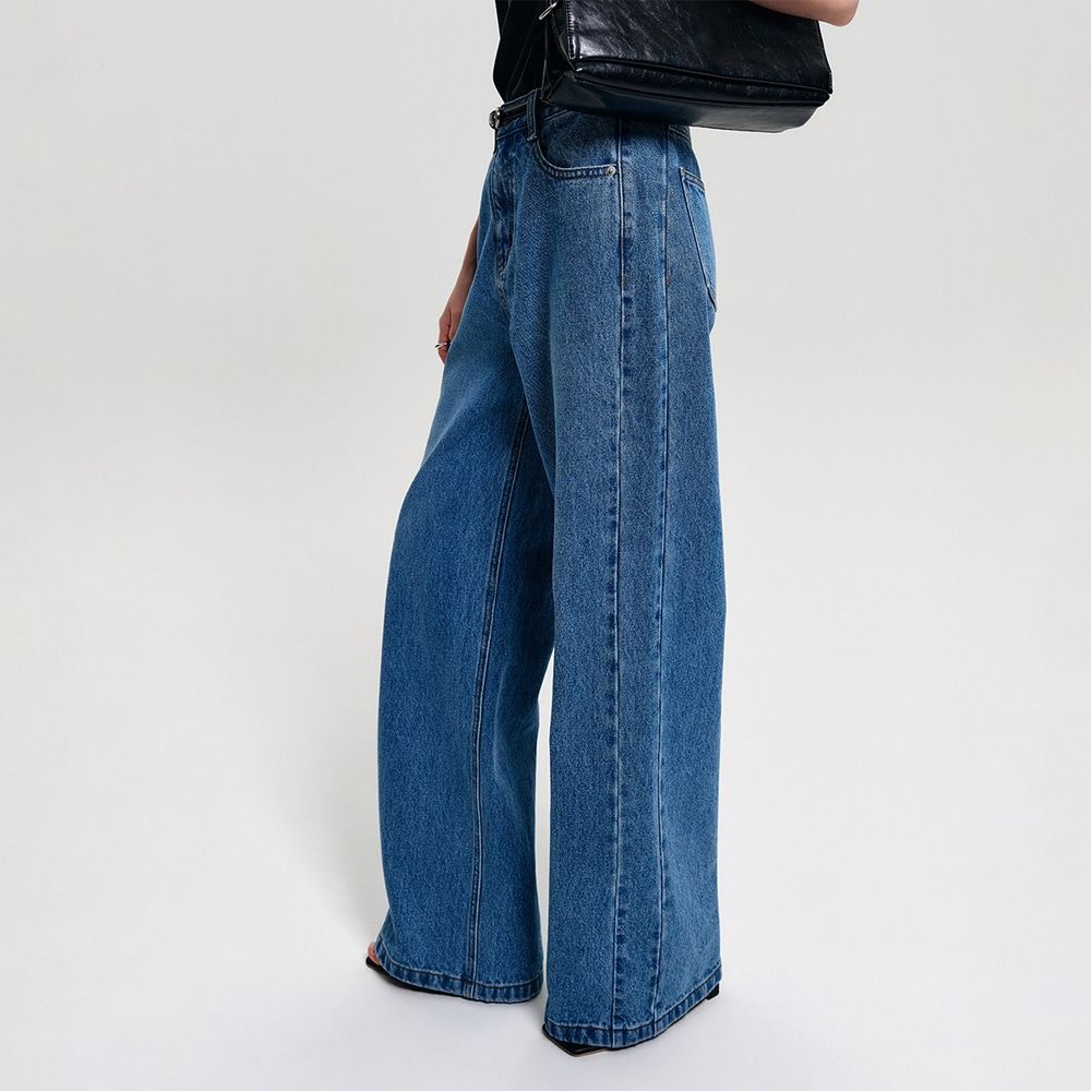 [룩캐스트]리네아 스트레이트 데님 팬츠_블루 / LINEA STRAIGHT DENIM PANTS_BLUE