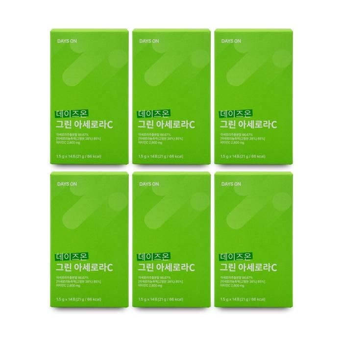 [오늘출발] [데이즈온] 데이즈온 그린 아세로라C 1.5g x 14포 X 6박스 I SH