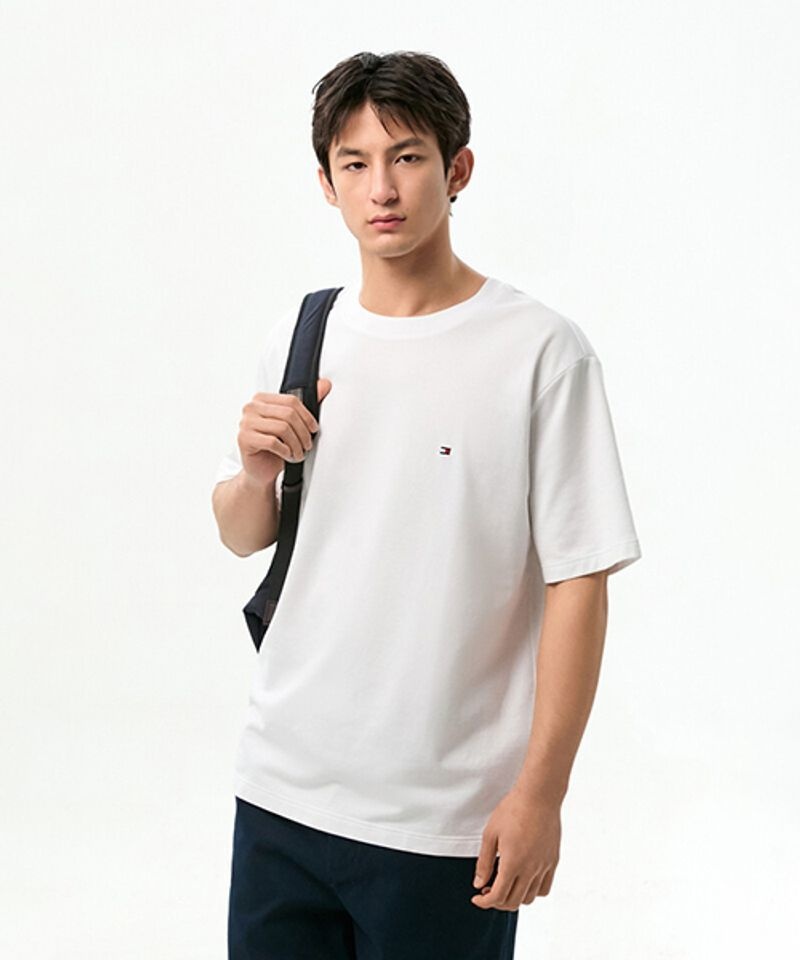 <매장정품> TOMMY HILFIGER 타미힐피거 릴렉스 핏 테리 티셔츠 (T12G1TPO130MT2YBR) T12G1TPO130MT2YBR 1939284