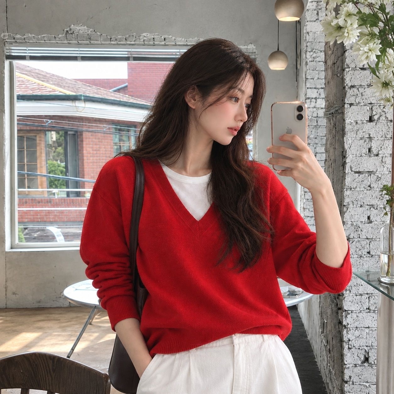 [롯데단독] 딥 브이넥 니트 PS7OKB06