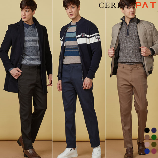 [패션플러스][CERINI by PAT]남성 이중직 TC 기모 본딩 팬츠 1종 (8 color) 22w