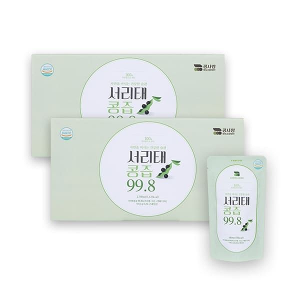 (현대홈쇼핑) 콩사랑영농 서리태콩즙 99.8 / 15팩 2박스 (팩당 180ml)