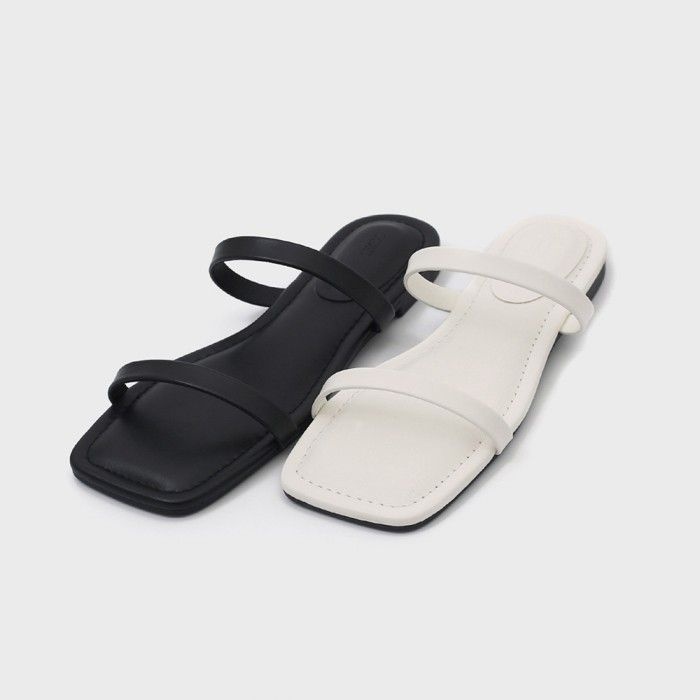 ㈜이랜드월드 미쏘 스트랩 플랫 뮬 MIAAPD520G-O
