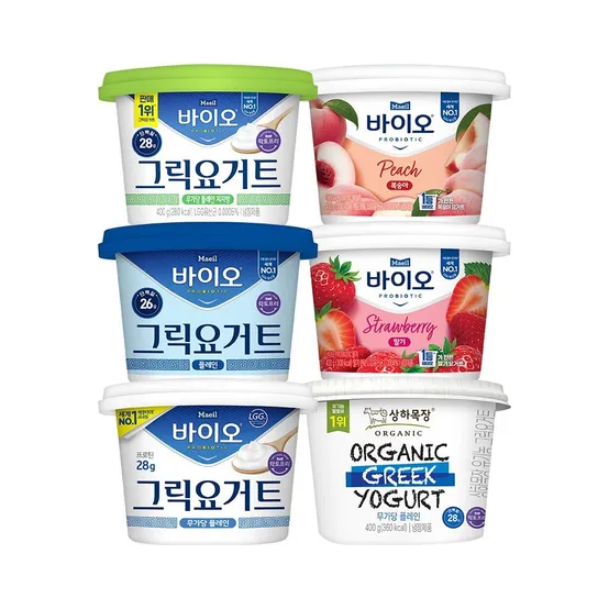 매일 바이오 요거트 무가당/저지방/플레인 6종 2+1 골라담기
