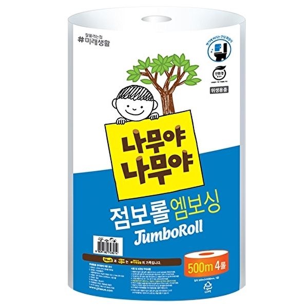 잘풀리는집 [잘풀리는집]나무야나무야점보롤 500M x 4롤 x 4팩