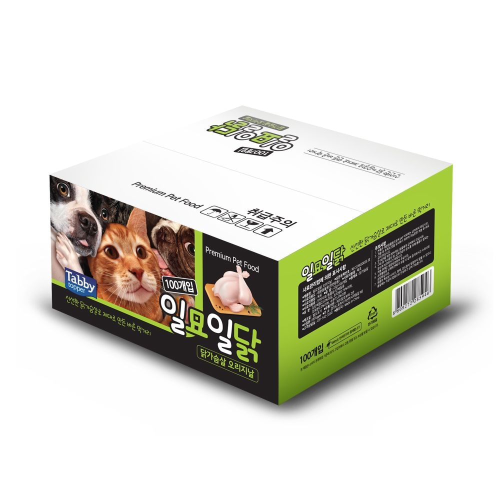 테비토퍼 일묘일닭 닭가슴살 20g 100개입 대용량 고양이간식