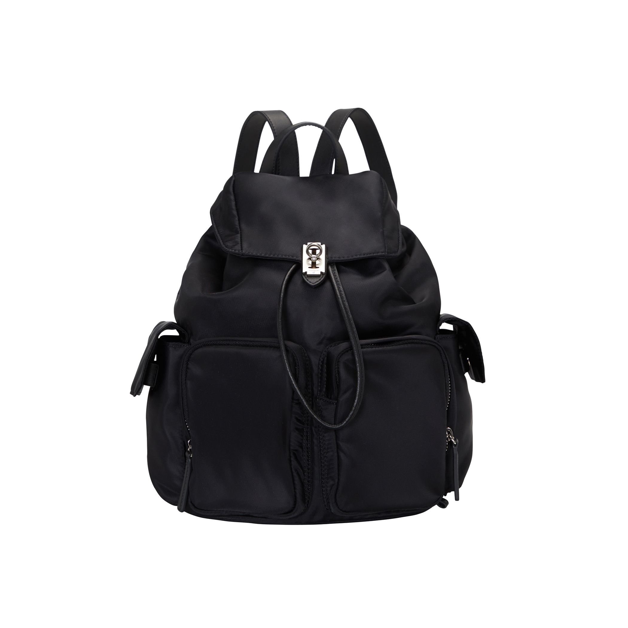 Hey Double Pocket Backpack M (헤이 더블 포켓 백팩 미듐) Black[본점]