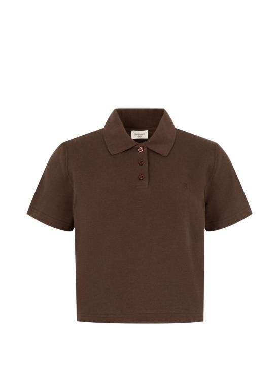[해외] 생로랑 카라 폴로 셔츠 A003I4Y38EK2019 AI26 BROWN