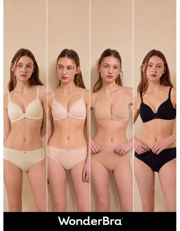 원더브라 Wonderbra 아쿠아 V넥 노와이어 브라팬티 8종세트 WBW5M48495051AT 1013779