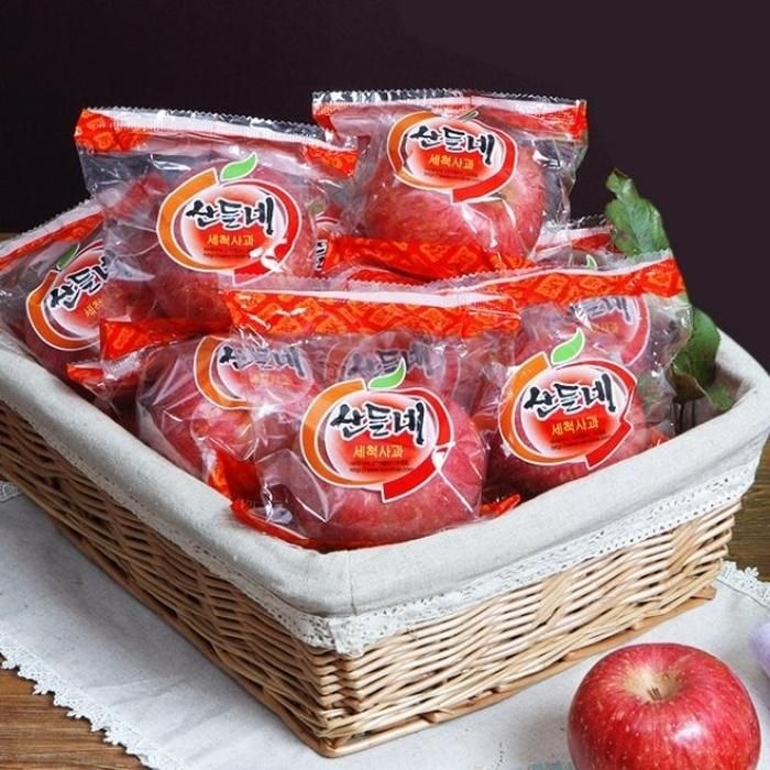 [산들네] 껍질째 먹는 경북 세척 꼬마사과 4.5kg 28-33과내