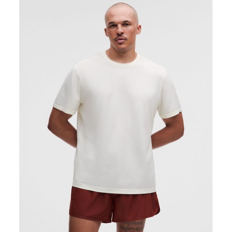 LULULEMON 룰루레몬 LULULEMON 메탈 벤트 테크 릴랙스 핏 숏슬리브 셔츠 *트레이닝 CABA WHT BXD677 NVH099