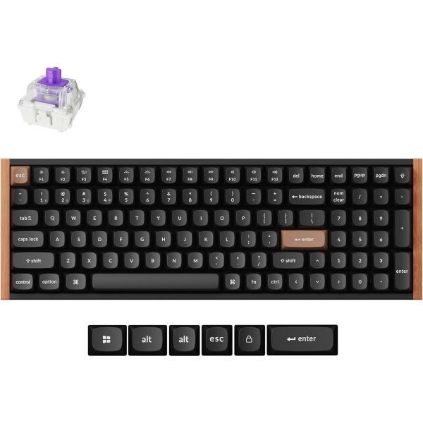 Keychron [해외] Keychron 키크론 K4 HE 96% 컴팩트 홀 효과 무선 기계식 키보드 숫자 키패드 마그네틱 스위치 래피드 트리거 커스텀 RGB