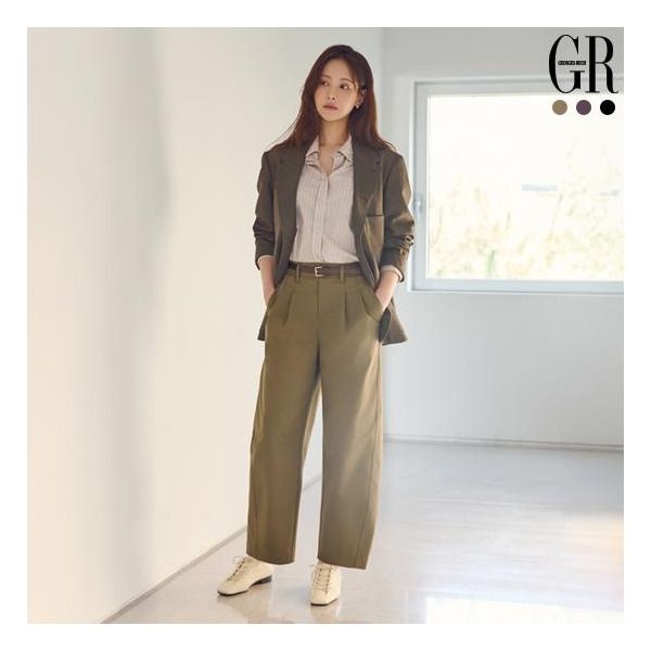 조르쥬레쉬 26FW 투턱 배럴 팬츠 3종(G6PBW)