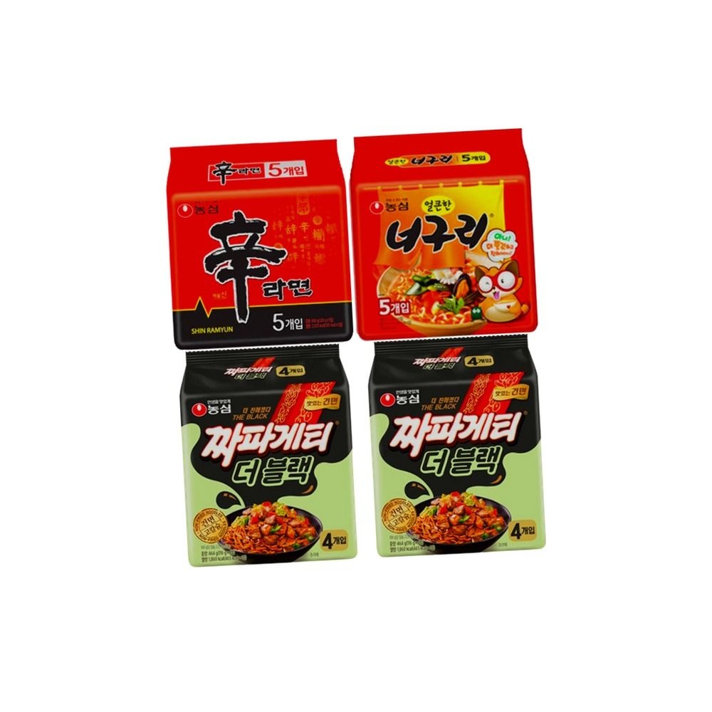 농심 신라면 5입 + 너구리 5입 + 짜파게티 더블랙 8입