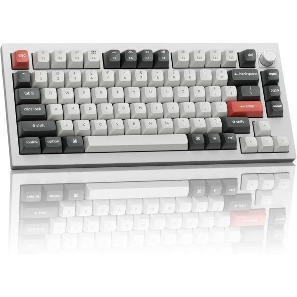 Keychron [해외] Keychron 키크론 Q1 Ultra 8K 75% 무선 기계식 키보드 알루미늄 핫스왑 RGB 바나나 스위치 82키 600시간 배터리 수명 2.4GHz
