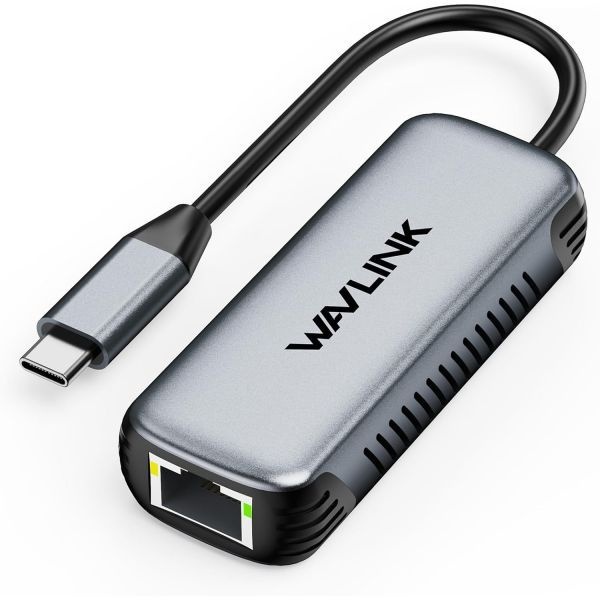 WAVLINK [해외] WAVLINK 5Gbps USB C 이더넷 어댑터 5000Mbps RJ45 네트워크 변환기 알루미늄 케이스 Windows Mac OS iPad 등 지원 RTL8157 칩셋 지