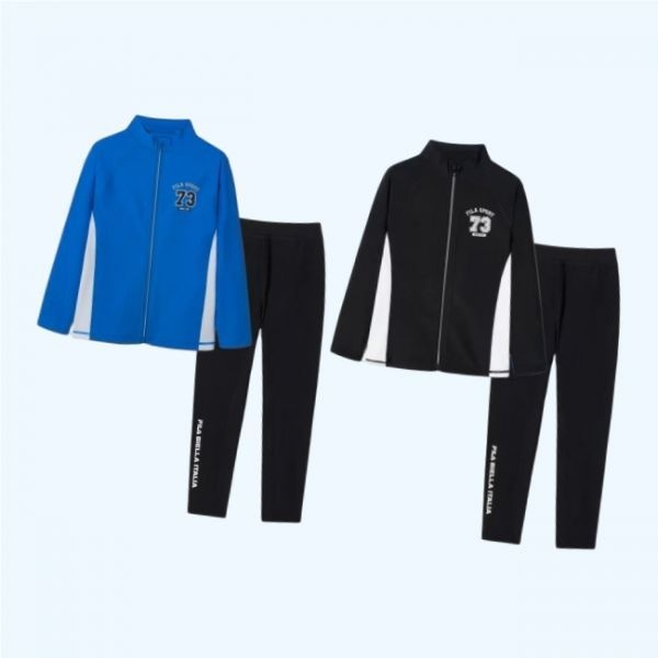 휠라키즈 휠라키즈 어린이 138 집업래시가드 9부레깅스 타이즈 하의 세트 110 400원(RTH2A02X RPH2A02X) 5246798