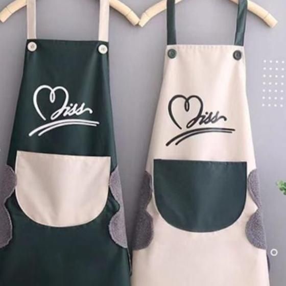 그여자의살림 러블리 방수 앞치마 핸드타월 주방용 카페 공방