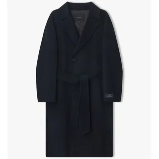리버클래시 남성 25F/W 네이비 캐시미어 오버핏 핸드메이드 더블 벨티드 코트 LLW21692