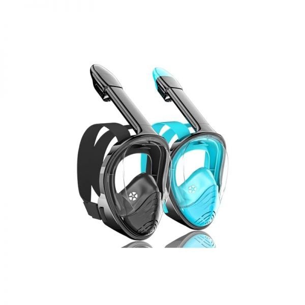 QingSong 스토어 방문하기 [해외] Full Face Snorkel Mask for Adults, Snorkeling Gear with Camera Mount, 180 Degree Panoramic View Set Anti-Fog Anti-Leak 449317