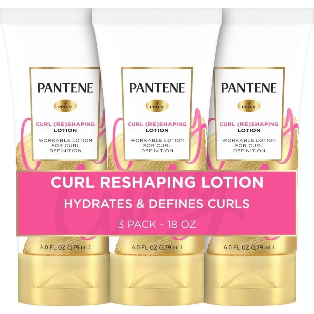 팬틴 [해외] Pantene Pro-V 컬 크림 헤어 로션, 모이스처라이징 디파이닝 크림, 웨이브 또는 곱슬머리를 위한 곱슬머리 방지, 비타