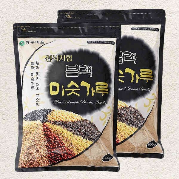 농부마을 블랙미숫가루 900gX2봉-검은콩25%/식사대용 614133