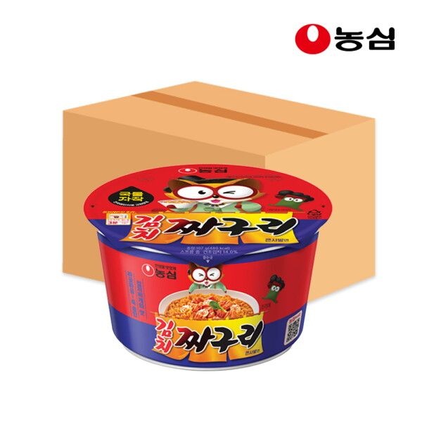 농심 농심 김치짜구리 큰사발면 107g x 16개 1박스