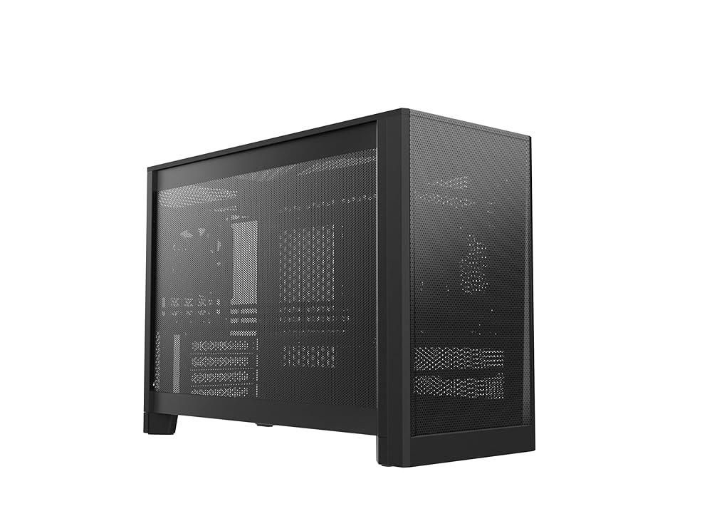 Montech [해외] MONTECH TE 22.7L 마이크로 ATX PC 케이스, 공기, 액체 또는 SFF 빌드용 높은 공기 흐름 모듈러 메시 섀시, 360mm 라디에이