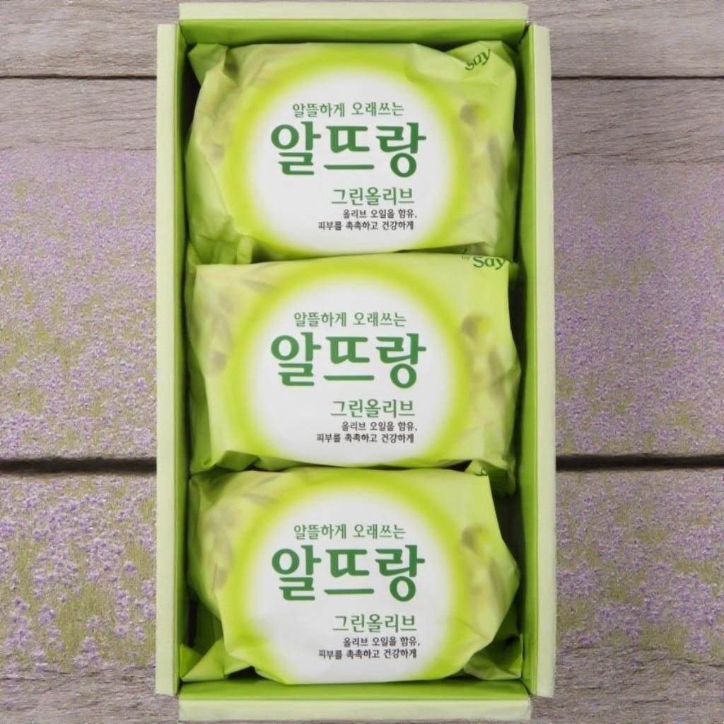 제조사미기재 알뜨랑 클렌징 그린올리브 비누 140g 3개입
