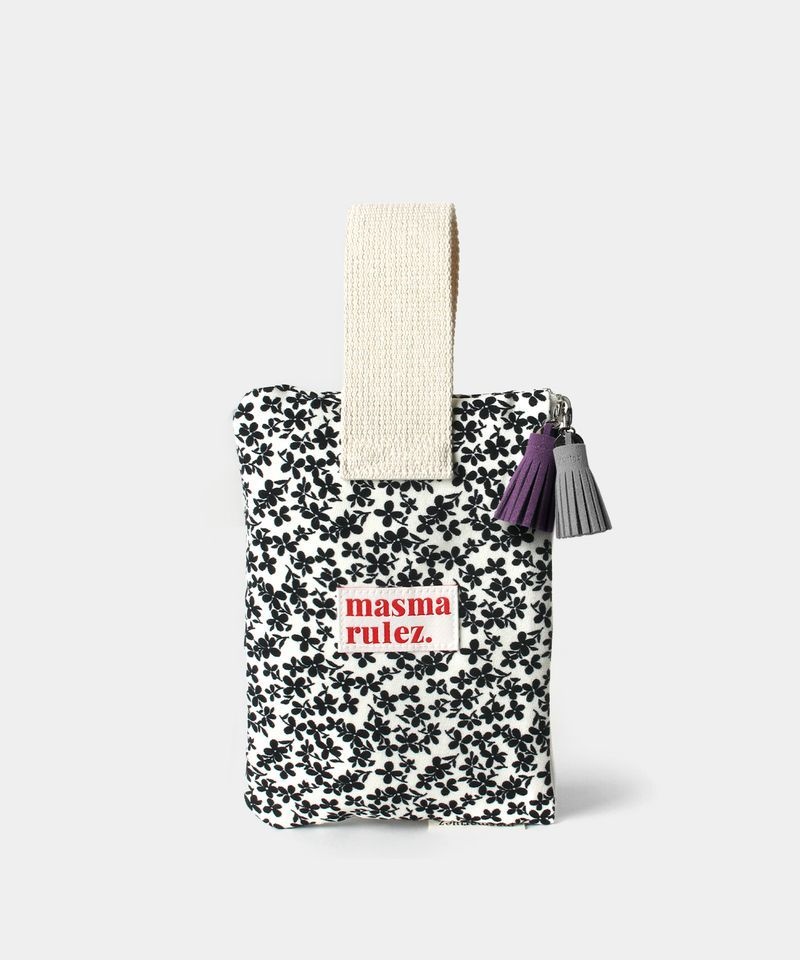 마스마룰즈 MASMARULEZ Strap pouch_Black flower5013143575 124393