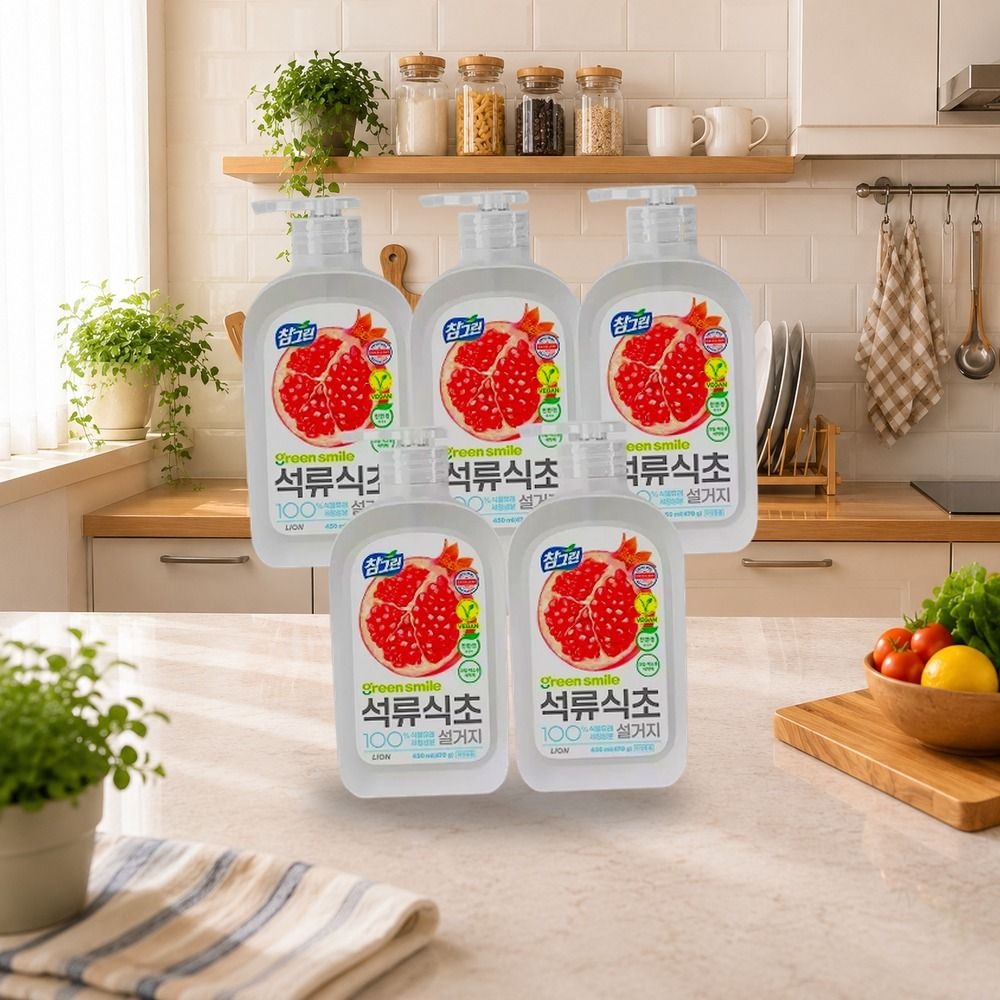 참그린 석류식초설거지 주방세제 용기 470g 5개