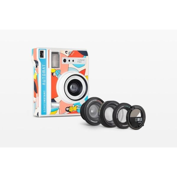Lomography [해외] 로모그래피 로모인스턴트 오토맷 카메라 렌즈 포함 후지필름 인스탁스 미니 완전 자동 선데이 키즈 에디션 271123