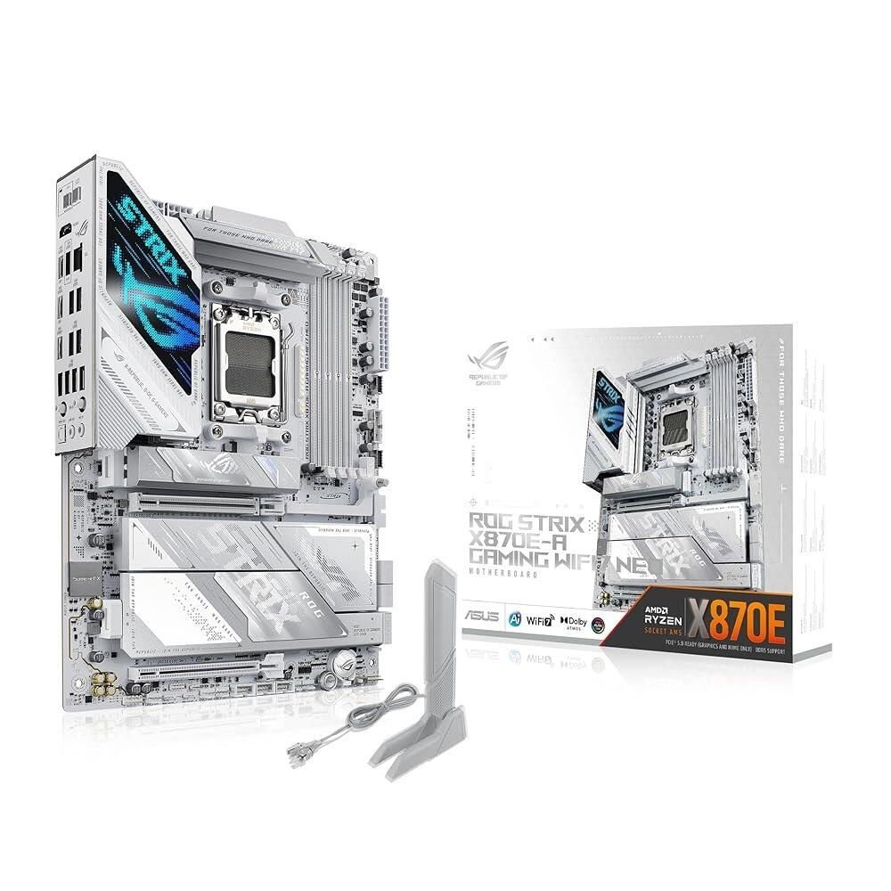 에이수스 [해외] ASUS ROG Strix X870E-A 게이밍 WIFI7 NEO, AMD ATX 마더보드, 16+2+2 파워 스테이지, DDR5 슬롯, M.2 슬롯 4개, 차세대 GPU, Wi-Fi 7,