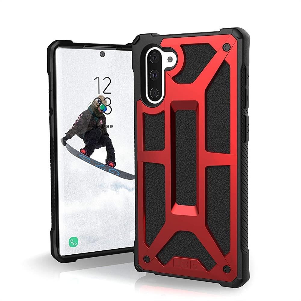 URBAN ARMOR GEAR [해외] UAG 삼성 갤럭시 노트10 [6.3 인치 스크린] 깃털처럼 가볍고 군용 낙하 .를 거친 휴대폰 케이스 [모나크 진홍색] 250224