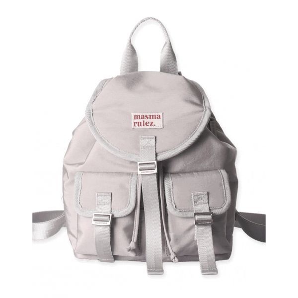 마스마룰즈 MASMARULEZ mini ver. Glossy belted flap backpack_Light gray5014764759 124217