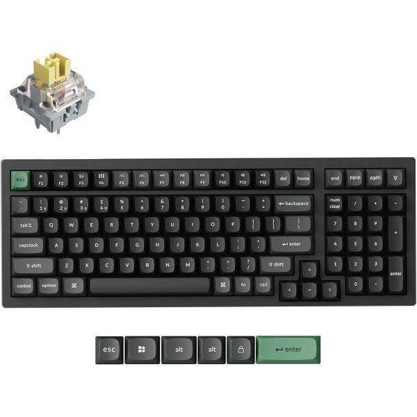 Keychron [해외] Keychron 키크론 K4 Ultra 8K 무선 기계식 키보드 96% 크기 숫자 키패드 포함 2.4GHz 블루투스 유선 연결 600시간 배터리 수