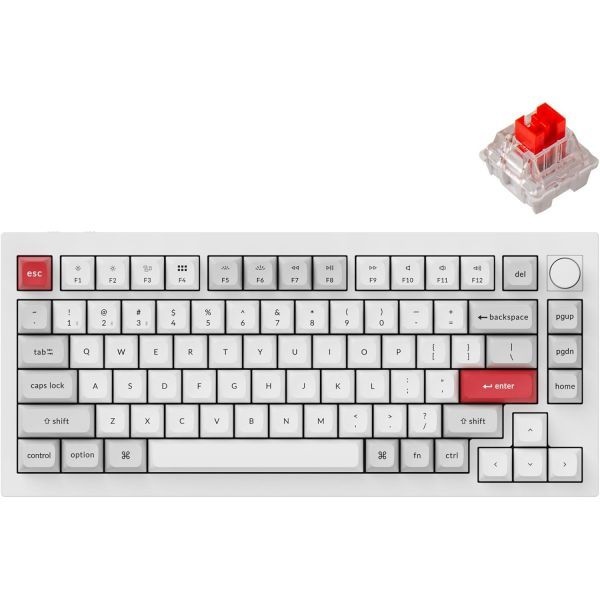 Keychron [해외] Keychron 키크론 Q1 Pro 무선 커스텀 기계식 키보드 QMK VIA 프로그래밍 가능 풀 알루미늄 75% 레이아웃 블루투스 유선